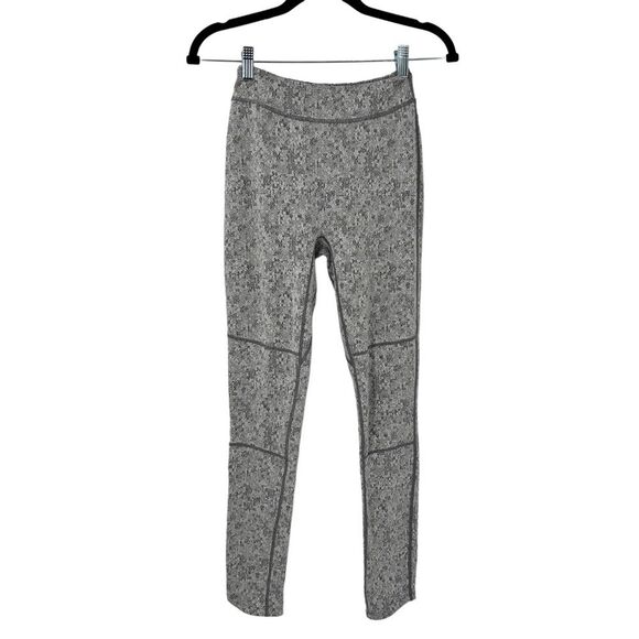 GYMSHARK Compression Fit Fleur Texture Leggings Charcoal Marl Grey Size Small - Picture 1 of 7